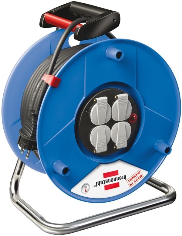 Brennenstuhl 25m H05VV-F 3G1,5, 25 m, Monivärinen, 4 AC-pistorasia(a), musta, 1 kpl