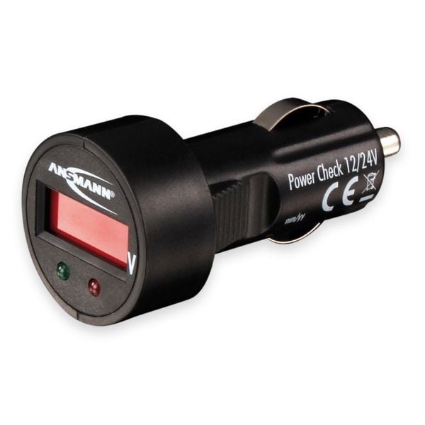 Ansmann PowerCheck12/24V - 1900-0019, Svart