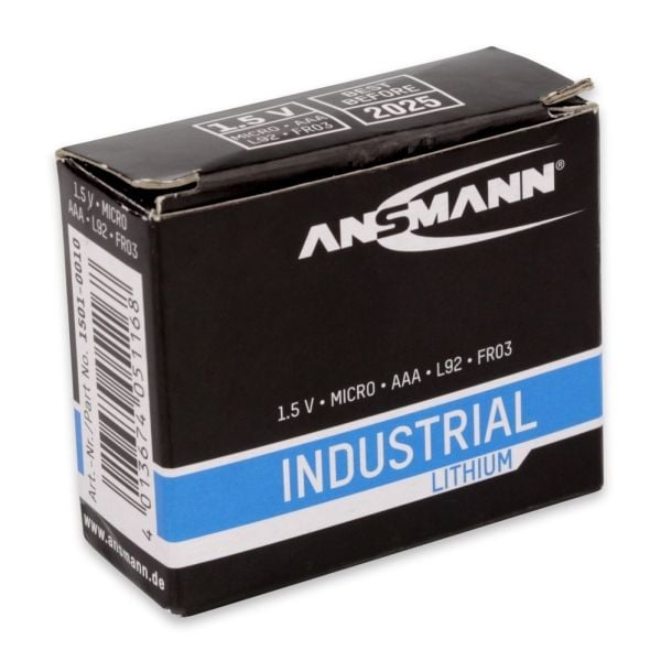 ANSMANN - Batteri 10 x AAA - Li - svart