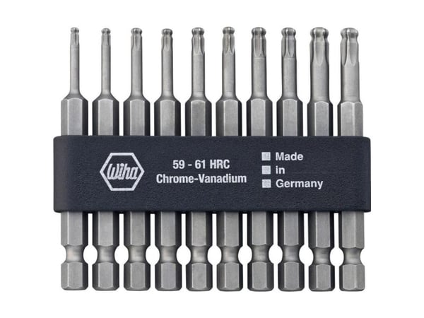 Wiha 32804, 10 stykker, Torx, T10, T15, T20, T25, T30, 70 mm, 188 g