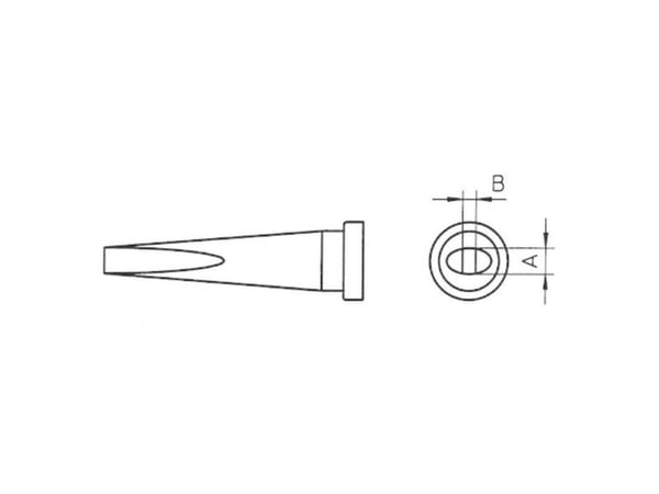 Weller T0054441599, Loddespids, Weller, WP80, WSP80, MPR80, FE 75, TCP, Grå, 1 stk, 3,2 mm