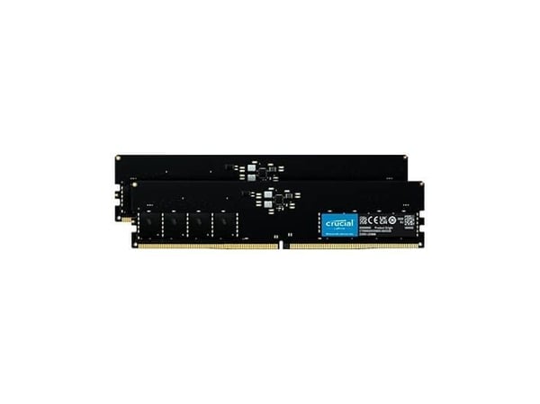 Crucial - DDR5 - sett - 32 GB: 2 x 16 GB - DIMM 288-pin - 4800 MT/s / PC5-38400 - CL40 - 1.1 V - ikke-bufret - ikke-ECC