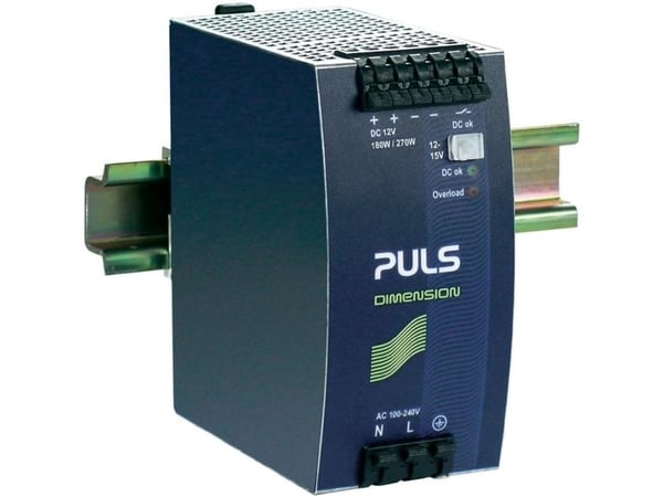 PULS DIMENSION QS10.121 Strømforsyning til DIN-skinne (DIN-kisko) 12 V/DC 15 A 180 W Antal udgange:1 x Indhold 1 stk