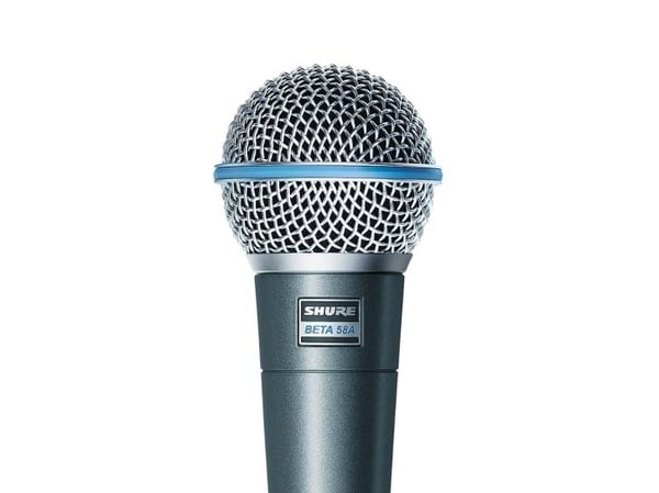 Shure BETA 58A laulumikrofoni -51 dB 50–16000 Hz, harmaa