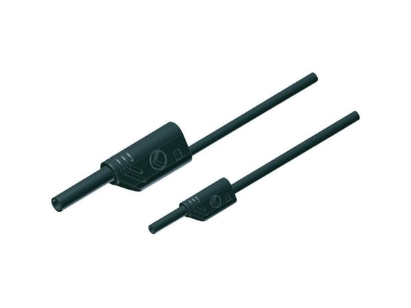SKS Hirschmann MAL S WS 2-4 100/1 Säkerhetsprovledning [Lamellanslutning 4 mm - Lamellanslutning 2 mm] 1,00 m Svart 1 st