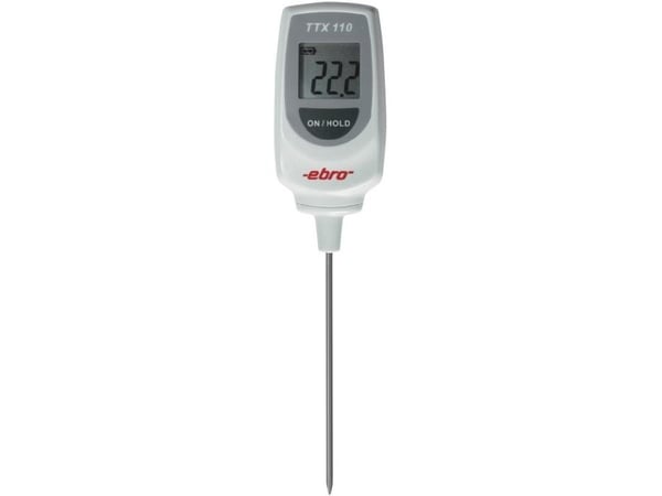 ebro TTX 110 upotuslämpömittari (HACCP) Mittausalue lämpötila -50 - 350 °C Anturityyppi T HACCP:n mukainen (elintarviketurvallisuus)