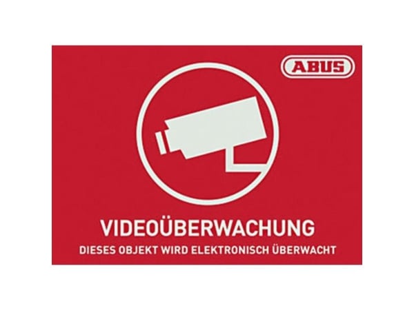 ABUS AU1420, Rektangulær, Rød, Hvit, Selvklebende, 148 mm, 105 mm