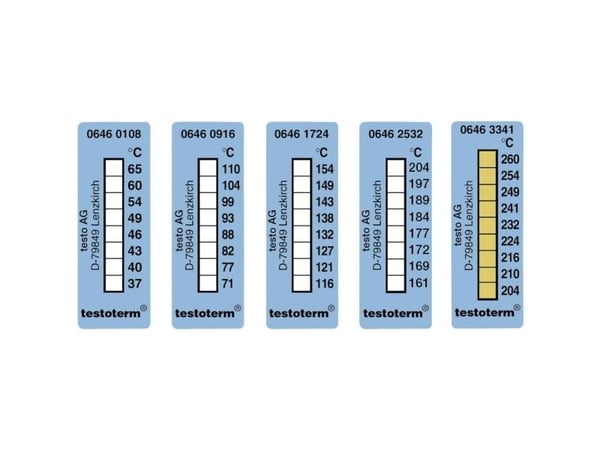 testo testoterm Tempermålestrips 204 til 260 °C