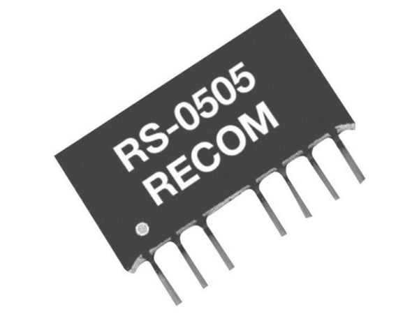 Recom International RS-1212D 2W DC/DC-muunnin, SIP4 RS-1212D 9 - 18 V +/- 12 V +/- 83 mA 2 W
