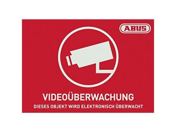 ABUS AU1421, Rektangulær, Rød, Hvit, Selvklebende, 74 mm, 52,5 mm