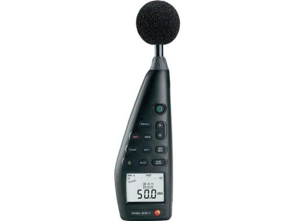 Testo 816-1, Digitalt, A-vektende, C-weighting, Hurtig, Sakte, 30 - 130 dB, 1,4 dB, 0,1 dB