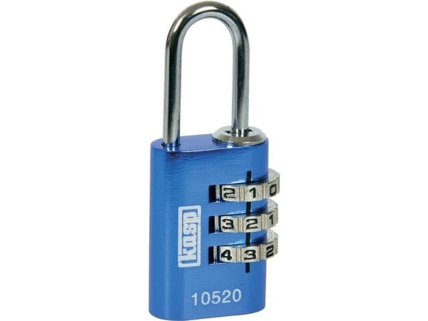 Kasp K10520BLUD hengelås 20 mm blå kombinasjonslås