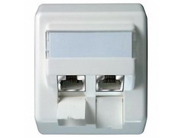 Telegärtner nätverksvägguttag RJ-45 (W) CAT 6, vit pärlemor