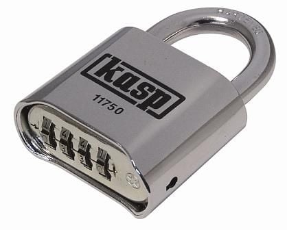 Kasp K11750D hengelås 50 mm sølv kombinasjonslås