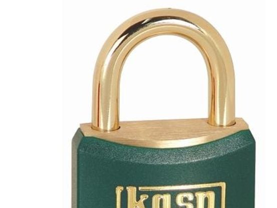 Kasp K12440GREA1 hengelås 40 mm ensfarget gul gull nøkkellås