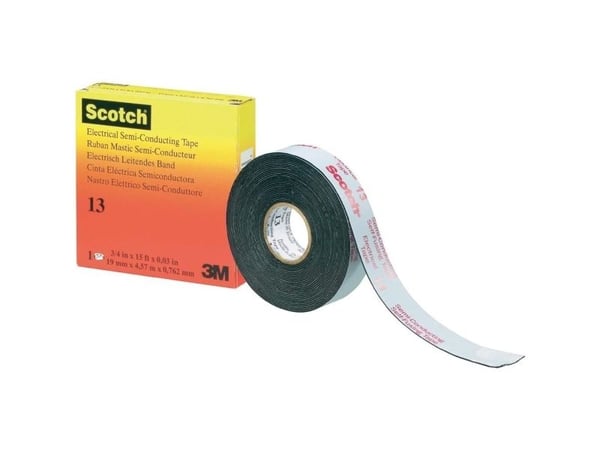 3M gummibånd (L x B) 4,5 m x 19 mm svart silikon-gummi Scotch 13, innhold: 1 rull (HT-0020-0032-7)