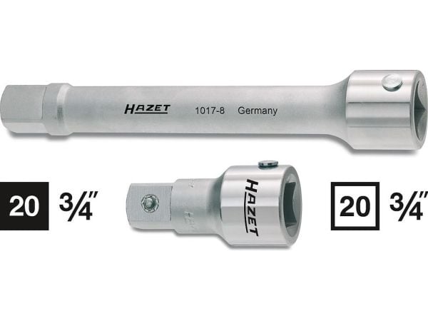 HAZET 1017-3, Stikkontakt, 3/4", Metrisk, 1 hoder, 20 mm, 7,5 cm