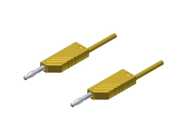 Hirschmann 934059103, Testkabel, Gul, PVC, Bananproppar, Silikon