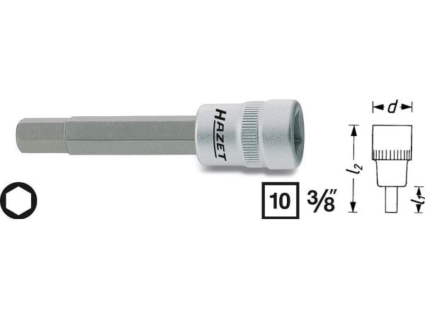 HAZET 8801-12, 1 stykker, 76,2 / 8 mm (3 / 8"), Stål, 90 mm, 113 g