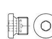 TOOLCRAFT 112741 låseskruer 1/8" innvendig sekskant DIN 908 stål galvanisert 100 stk