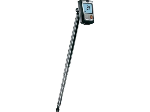 Testo 405, Lomme/ Hånd-holdt, Hot-wire Vindmåler, Sort, Sølv, 0 - 10 m/s, m/s, -20 - 50 °C