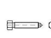 TOOLCRAFT 109062 insex-/hexskruv M12 50 mm utvändig sexkant DIN 564 stål 25 st