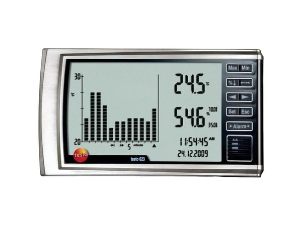 Testo 623, Digitalt, Rektangulær, AA, -10 - 60 °C, -20 - 60 °C, 185 mm
