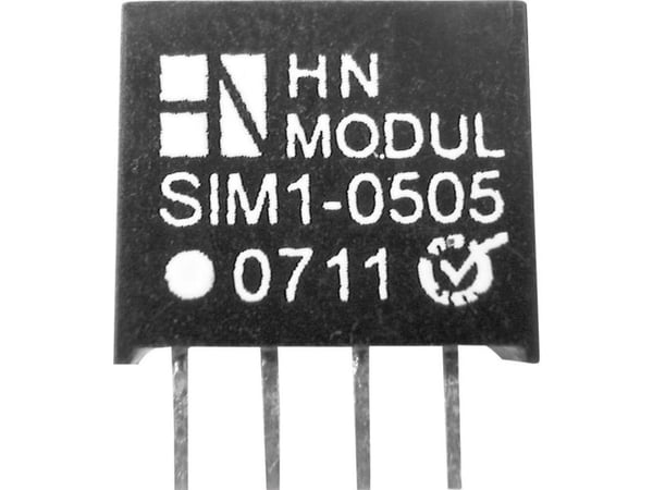 HN Power SIM1-1212-SIL4 DC/DC-muunnin, piirilevy 12 V/DC 12 V/DC 83 mA 1 W Lähtöjen määrä: 1 x
