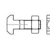 TOOLCRAFT 105976 hammarhuvudskruvar M10 110 mm fyrkant DIN 186 stål 10 st