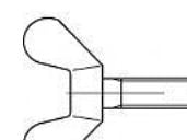 TOOLCRAFT 106343 vinge skrue M6 12 mm DIN 316 formbar galvanisert 100 stk