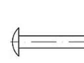 TOOLCRAFT 112354 Litteä pyöreä niitti (Ø x L) 4 mm x 10 mm Teräs 1000 kpl