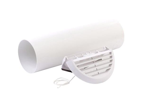 Duni avtrekksgitter Xpelair 100 mm hvit, 1 stk