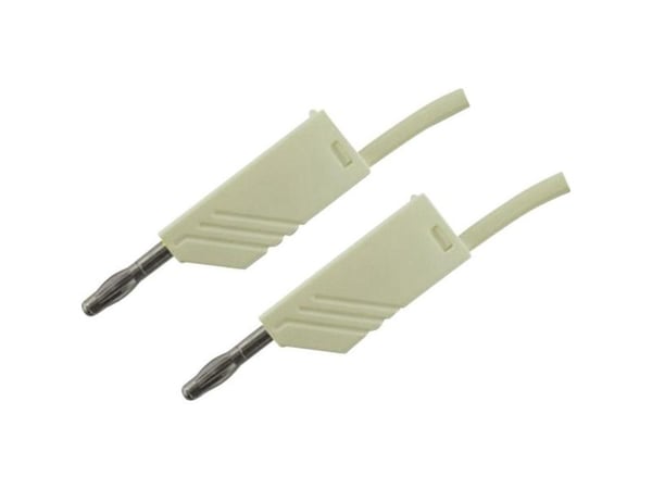 SKS Hirschmann MLN 100/2,5 WS Prøveledning [Lamelstik 4 mm - Lamelstik 4 mm] 1.00 m Hvid 1 stk