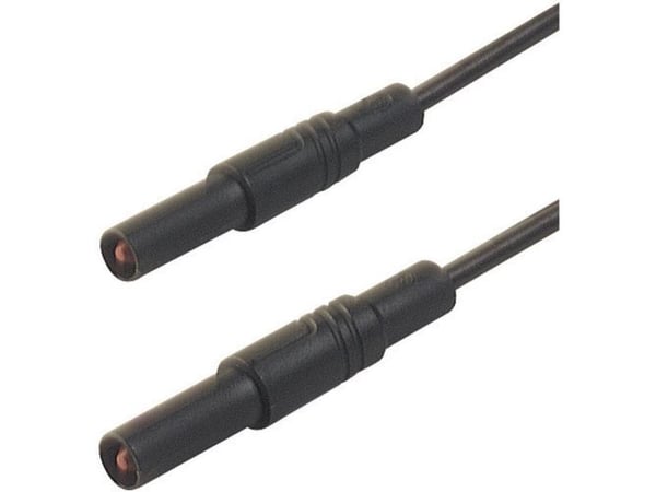 Hirschmann MLS GG 50/2,5, Testausjohdin, Musta, PVC-muovi, Polyamidi, CAT III, -15 - 70 °C, 500 mm