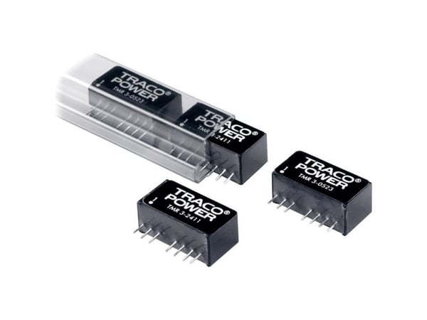 TracoPower TMR 3-1222 DC/DC-muunnin, piirilevy 12 V/DC 12 V/DC 12 V/DC, -12 V/DC 125 mA 3 W Lähtöjen määrä: 2 x