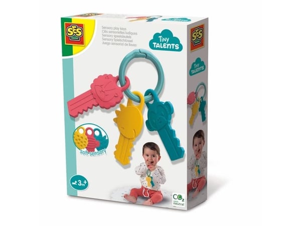 SES Creative Sensory play keys, Gutt/Jente, 3 måned(er), Blå, Rosa, Gult