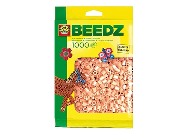 SES Creative Beedz Iron on beads 1000 salmon pink, Sikringsperle, 1000 stk, Lyserød, Dreng/Pige, 5 År, 12 År