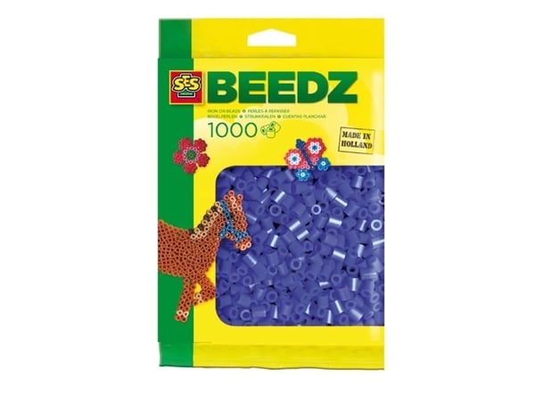 SES Creative Beedz Barnepakke med 1000 marineblå strykeperler, Sikringsperle, 1000 stk, Blå, Dreng/Pige, 5 År, 12 År