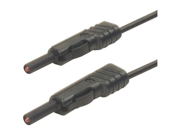 Hirschmann 973646100, Testsond, Svart, Polyvinylklorid (PVC), 1 mm ², -15 - 70 ° C, 30 V