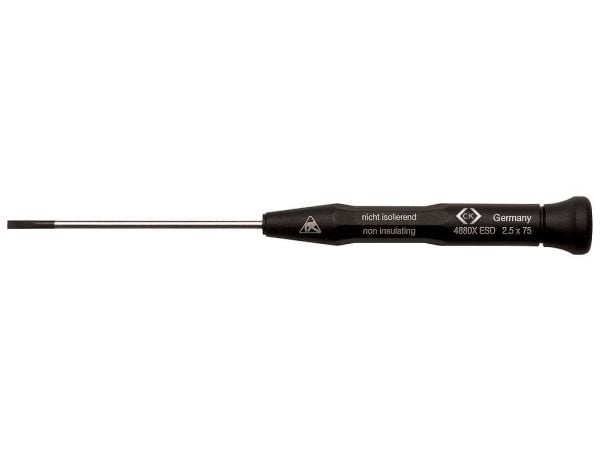 C.K. Xonic ESD spårskruvmejsel, klingbredd 3 mm, klinglängd 100 mm, DIN EN 61340-2