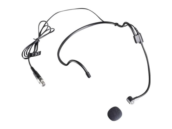 Hodesett sangmikrofon LD Systems LDWS100MH1 bredbånd inkl. leppe-/popfilter