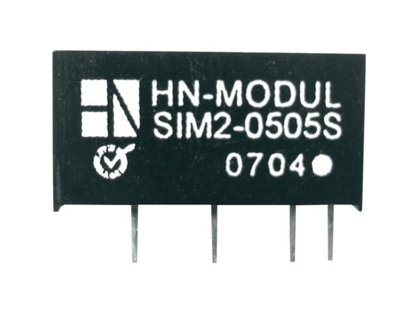 HN Power SIM2-0505S-SIL7 DC/DC-muunnin, piirilevy 5 V/DC 5 V/DC 5 V/DC 400 mA 2 W Lähtöjen määrä: 1 x
