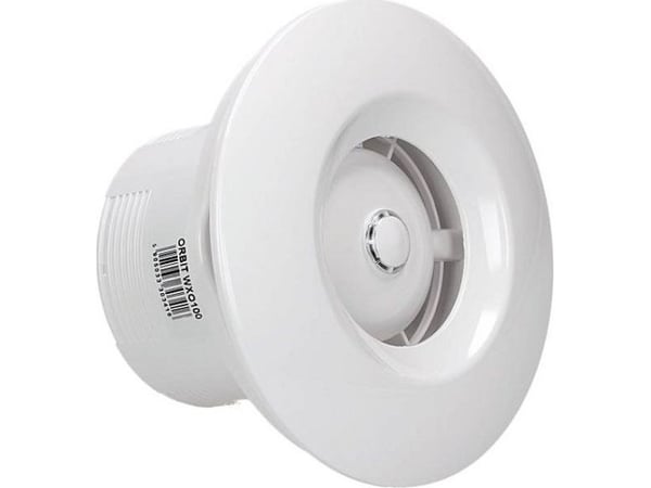Awenta baderomsvifte tak Orbit Ø100 88m3/h 13W 230V med bevegelsessensor og tidsur hvit (WXO100R)