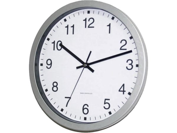 EUROTIME 56831-07 Radio seinäkello 30 cm x 4,3 cm hopea EUROTIME 56831-07 Radio seinäkello 30 cm x 4,3 cm hopea
