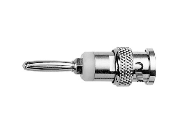 Telegärtner J01008A0628 Mätadapter BNC-kontakt - Lamellakontakt 4 mm Silver