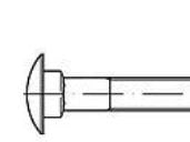 TOOLCRAFT 111541 runde flate skruer M8 16 mm firkant DIN 603 stål galvanisert 200 stk