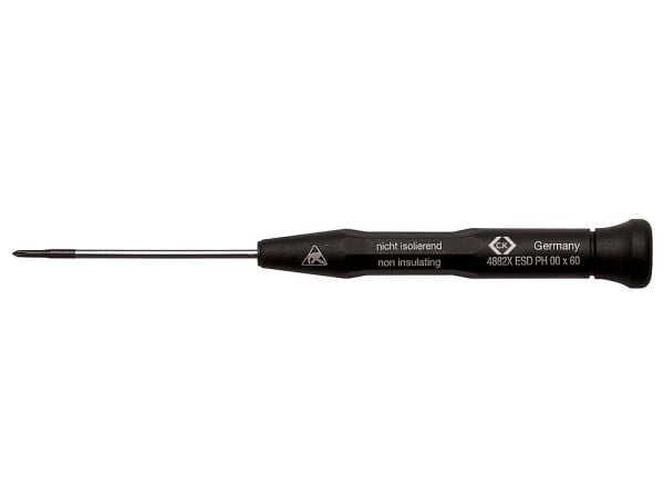 C.K T4882X00ESD ESD Phillips-ruuvimeisseli PH 00 Terän pituus: 60 mm DIN EN 61340-2