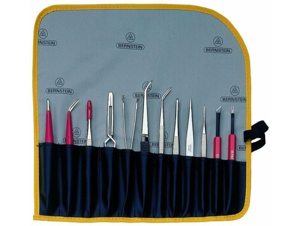 Bernstein 5-100, Stål, Metallisk, Rød, Flat, Spiss, Bøyd, Rett, 12 stykker