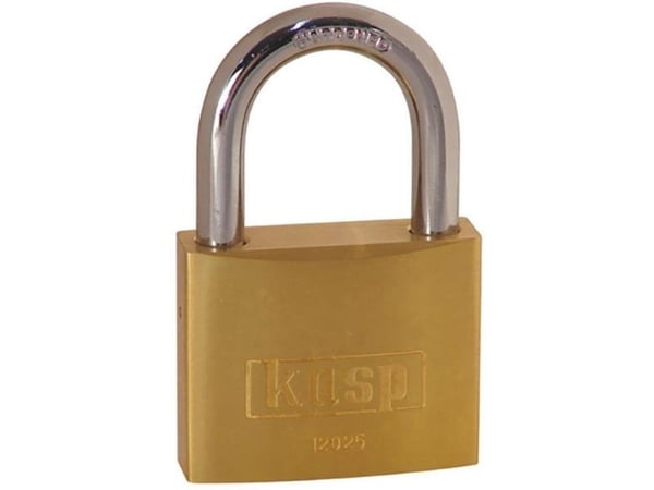 Kasp K12025LO hengelås 25 mm ulike gulnøkkel-lås