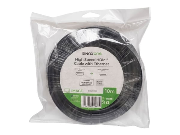 Sinox One - High Speed - HDMI-kabel - HDMI hann til HDMI hann - 10 m - 1080p-støtte